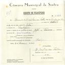 Registo de velocípede de marca Jofil, com o nº 5623, em nome de Ricardo de Oliveira Van Zeller, morador em Pexilgais.
