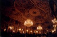 Teto da sala de música do Palácio Nacional de Queluz, num concerto  com Maria João Pires e Rufus Müller, durante o festival de música de Sintra. 