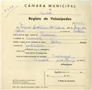 Registo de velocípede de marca Flecha, com o nº 3525, em nome de Miguel Antunes da Silva, morador em Carrascal.