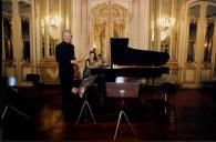 Concerto de Maria João Pires, Augustin Dumay, Gérard Caussé, Ariane Granjon e Jian Wang durante o Festival de Musica de Sintra, na sala da música do Palácio Nacional de Queluz.