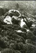 Vegetação e maciços graníticos da serra de Sintra.