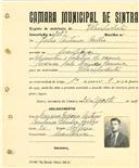 Registo de matricula de velocipedista em nome de Júlio Antunes Coelho, morador em Montelavar, com o nº de inscrição 2079.
