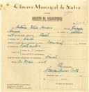 Registo de velocípede de marca Nacional, com o nº 7905, em nome de António Elias Amaro, morador em Faião.