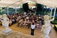 Público para assistir ao Concerto de Pedro Burmester / Pedro Ribeiro / António Saiote / Hugues Kesteman / Abel Pereira, na Quinta da Piedade, durante o Festival de Música de Sintra.