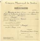 Registo de velocípede de marca Cuciolo, com o nº 6309, em nome de Francisco de Jesus Nunes, morador em Mucifal.