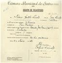 Registo de velocípede com o nº 4684, em nome de Mário Bertolo Simões, morador em Pero Pinheiro.