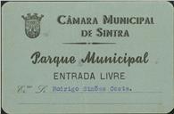 Cartão de identificação de Rodrigo José Simões do Carmo Costa para entrada livre no parque municipal.