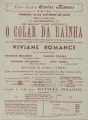 Programa do filme "O Colar da Rainha" realizado por Marcel L' Herbier com a participação de  Viviane Romance, Maurice Escande, Marion Dorian, Jacques Dacqmine, Jean Hebey.