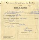 Registo de velocípede com o nº 7862, em nome de António Domingos da Costa, morador em Venda Seca.