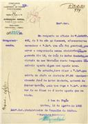 Ofício dirigido ao Administrador do Concelho de Sintra, proveniente do Engenheiro Sub Diretor da Companhia dos Caminhos de Ferro Portugueses, comunicando que João de Matos Machado não compareceu nesta Administração por não existir nenhum agente com esse nome.