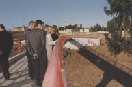 Presidente da Câmara Municipal de Sintra Edite Estrela e comitiva na visita às obras no terminal de Monte Abraão durante assinatura do protocolo do Dia Europeu sem carros nas cidades.