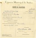 Registo de velocípede de marca Cuciolo, com o nº 7828, em nome de António de Oliveira Melo, morador em Sintra.