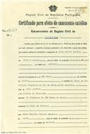 Requerimento para contrair matrimónio de Lino Duarte Aniceto, morador em Casal do Marmelo, Rio de Mouro, e Maria Beatriz Cardoso Ferreira, moradora no lugar de Trajouce, São Domingos de Rana.