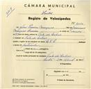 Registo de velocípede de marca L.R.S., com o nº 3610, em nome de José Pereira Marques, morador em Vale de Lobos.