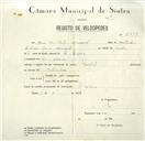 Registo de velocípede de marca Pombal, com o nº 8411, em nome de José da Costa Manuel, morador em D. Maria.