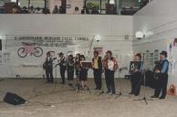 Atuação de um rancho folclórico no 2.º aniversário do mercado de Casal de Cambra.