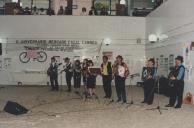 Atuação de um rancho folclórico no 2.º aniversário do mercado de Casal de Cambra.