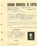 Registo de matricula de velocipedista em nome de Luís Freire, morador em Asfamil, com o nº de inscrição 1896.