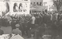 Funeral do Visconde de Asseca, junto aos Paços do Concelho, no Largo Dr. Virgílio Horta em Sintra.