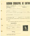 Registo de matricula de velocipedista em nome de Afonso Estêvão Coelho, morador em Morelena, com o nº de inscrição 1906.