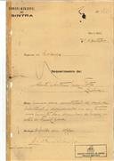 Construção de moradia em Azenhas do Mar em nome de Alberto António May Tota, com o Processo nº OB 461/1921, com a licença de construção nº 265 de 19/07/1924.