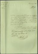 Atestado passado pelo Regedor Francisco António Raposo, da Paróquia de Almargem do Bispo, comprovando que Joaquim, filho de Manuel Duarte, morador no lugar das Albogas, presta assistência e amparo ao seu pai.