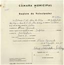 Registo de velocípede de marca Império, com o nº 4792, em nome de Eduardo C. B. Bon de Sousa, morador em Praia Grande.