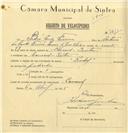 Registo de velocípede de marca Pombal, com o nº 7817, em nome de Pedro Luís Ferreira, morador em Carrascal.