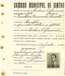 Registo de matricula de cocheiro profissional em nome de Franhlim Fernandes Duarte, morador no Mucifal, com o nº de inscrição 959.