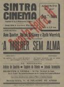 Programa do filme "A mulher sem alma" com a participação dos atores Ann Baxter, Ralpt Bellamy e Ruth Warrick.