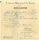 Registo de velocípede de marca Vilar com motor Cuciolo, com o nº 7138, em nome de Artur Mário Gomes de Melo, morador em Mem Martins.