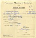 Registo de velocípede de marca Aranha, com o nº 7074, em nome de Manuel Carlos Palhinha, morador em A-da-Beja.