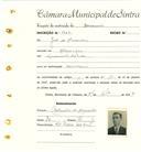 Registo de matricula de carroceiro em nome de José de Almeida, morador em Albarraque, com o nº de inscrição 1762.