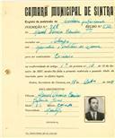 Registo de matricula de cocheiro profissional em nome de Manuel Oliveira Canelas Júnior, morador no Sabugo, com o nº de inscrição 918.