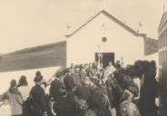 Visita do Visconde de Asseca, César Moreira Batista e Joaquim Fontes ao Cemitério de Almargem do Bispo.