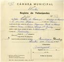 Registo de velocípede de marca Nacional, com o nº 3271, em nome de João Carlos da Conceição, morador em Bairro Almeida Araújo, Queluz.