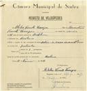 Registo de velocípede com o nº 6891, em nome de Abílio Vicente Vinagre, morador em Morelena.