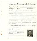 Registo de matricula de velocipedista em nome de Luís António dos Santos Júnior, morador em Machado, com o nº de inscrição 6446.