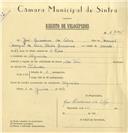 Registo de velocípede com o nº 6445, em nome de José Quaresma da Silva, morador em Algueirão.