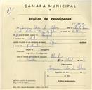 Registo de velocípede de marca Elgin, com o nº 3620, em nome de Joaquim Dias da Silva, morador em Idanha.