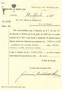 Requerimento para contrair matrimónio de Américo José Correia dos Santos Barata e de Maria Helena Galvão de Melo e Mota, moradores em Rio de Mouro.     