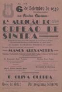 Programa do espetáculo "1ª Audição do Orfeão de Sintra" com a participação dos artistas manos Alexandres.