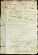 Feito Cível de resíduos do testamento de Júlia Maria, moradora no Penedo, entre partes, sendo réu o testamenteiro José de Almeida. 