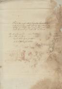 Recibo de pagamento da encomenda de madeira para a obra do Palácio de Seteais, feito pelo mestre pedreiro Francisco de Paulo de Azevedo.