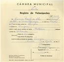 Registo de velocípede com o nº 3154, em nome de Francisco Vicente da Silva, morador em Pernigem.
