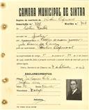 Registo de matricula de cocheiro profissional em nome de Artur Leitão, morador em Queluz, com o nº de inscrição 748.