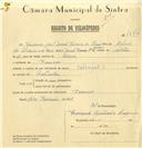 Registo de velocípede com o nº 7674, em nome de Fernando José Duarte Ferreira da Silveira, morador em Francos.