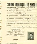 Registo de matricula de cocheiro profissional em nome de Luís Manuel Gaiolas, morador em Albarraque, com o nº de inscrição 689.