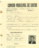 Registo de matricula de cocheiro profissional em nome de Ramiro Joaquim, morador no Cacém, com o nº de inscrição 760.