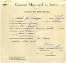 Registo de velocípede de marca Famel com motor, com o nº 10049, em nome de António José Domingos, morador em Rio de Mouro.